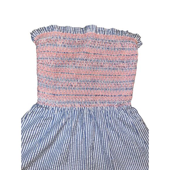 NWT Women’s Cabana By Crown & Ivy Ruffled Seersucker Romper One Piece Size M - Picture 2 of 8